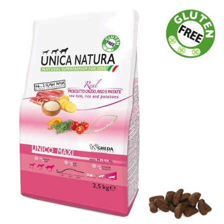 UNICA NATURA – Unico MAXI  – PROSCIUTTO CRUDO, Riso e P. 2,5 KG