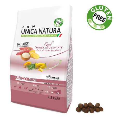 UNICA NATURA – Unico Mini – Anatra, Riso e Patate | Secco 2,5 KG