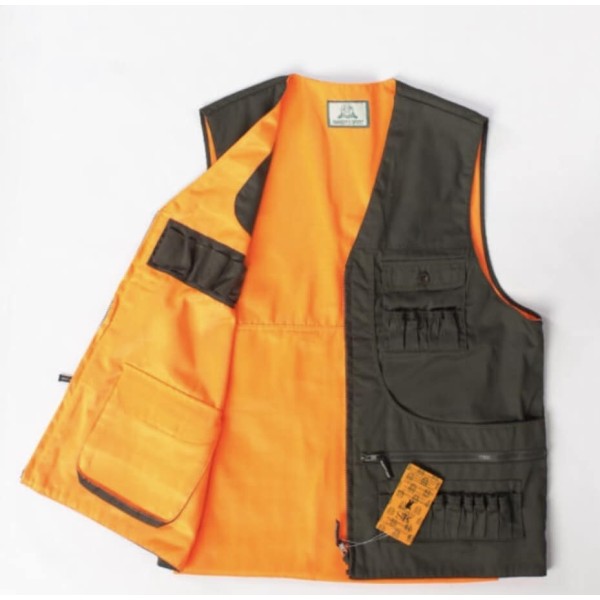 Gilet reversibile in tessuto poly-cotone con porta cartucce 707/B