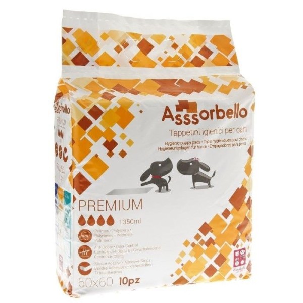 TAPPETINI PREMIUM IGIENICI CON ADESIVO ASSORBELLO BASIC 60X60 PZ 50