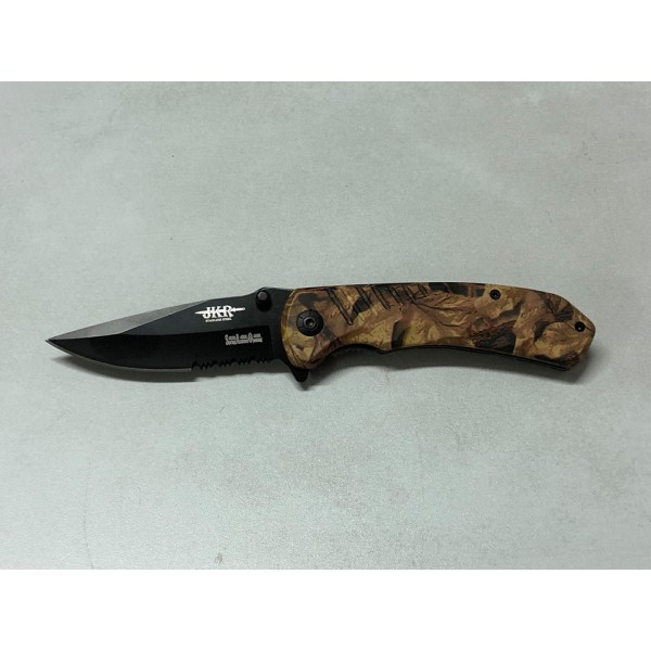 COLTELLO JOKER  MANICO IN FIBRA CON CLIP LAMA INOX  CM 8.5