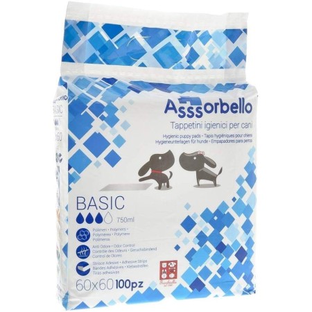 TAPPETINI IGIENICI ADESIVO ASSORBELLO BASIC 60X60 100 PZ