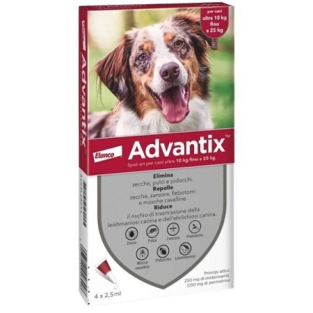 Bayer Advantix Spot On per cani da 10 a 25 kg.