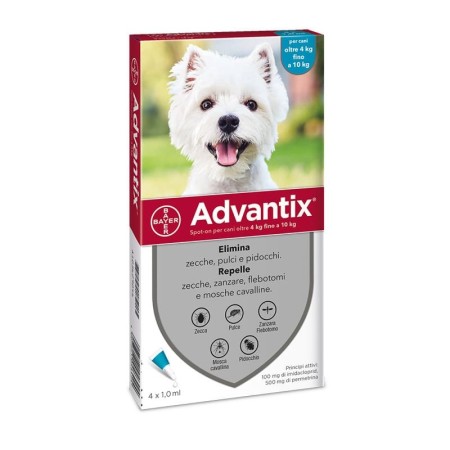 Bayer Advantix Spot On per cani da 4 a 10 kg.