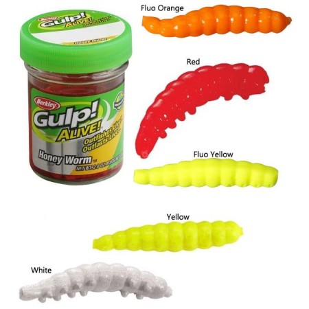 BERKLEY GULP ALIVE HONEY WORM 2.5CM - VASO DI 25 