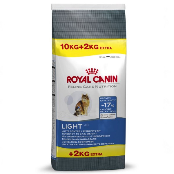 MANGIME ROYAL CANIN FELINE LIGHT 40 KG 10+2 OMAGGIO