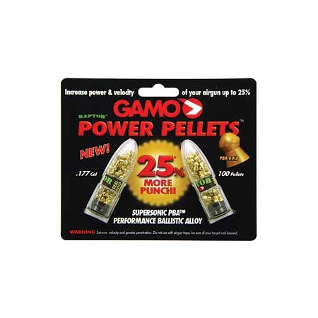 Piombini cal. 4,5 piombino Raptor Gamo power pellets PBA gold placcati in oro 18 Kt