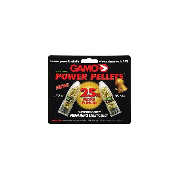 Piombini cal. 4,5 piombino Raptor Gamo power pellets PBA gold placcati in oro 18 Kt