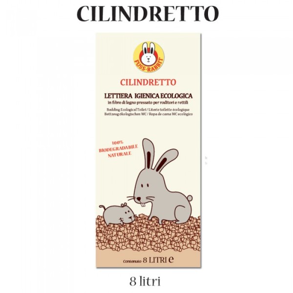 Lettiera Igienica Ecologica per Roditori Cilindretto (8 lt: kg 5)