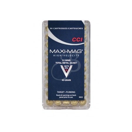 CARTUCCE CCI CAL.22 MAGNUM MAXI-MAG 40GR FMJ 0023